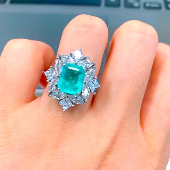 ✨✨Blue Paraiba Tourmaline Ring✨Adjustable✨ - Picture 4 of 4